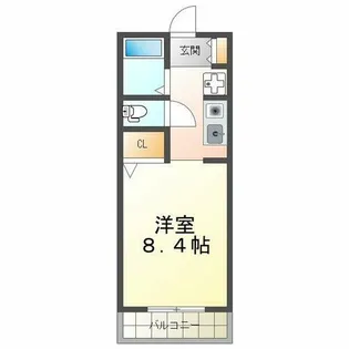 平成山手ハイツⅠ【1階】の間取り