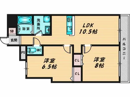 T-スクエア布施【4階】の間取り