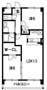 和田浜マンション【504号室】の間取り