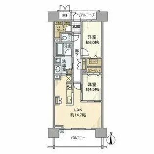 リフローレ豊橋【1002号室】の間取り