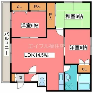 ライトコートⅡ【201号室】の間取り
