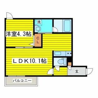 オルセー北17条【2階】の間取り