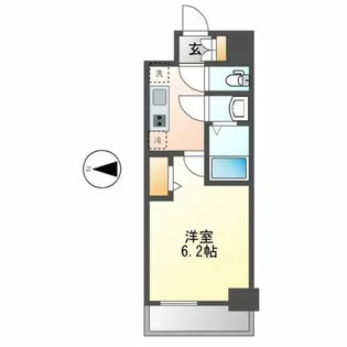 メイクス矢場町Ⅱ【602号室】の間取り