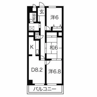 サニーコート矢田【5階】の間取り