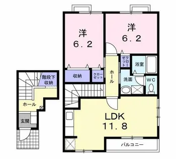 リバーサイド 広徳【2階】の間取り