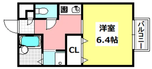 ハイム多摩Ⅱ【106号室】の間取り