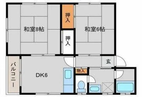 ハイムオークラ【1階】の間取り