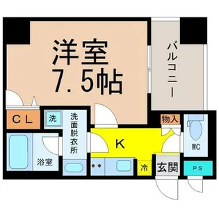 エイペックス名古屋栄Premier Life【7階】の間取り