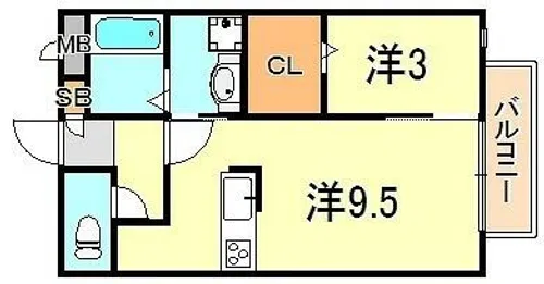メルベーユ【1階】の間取り