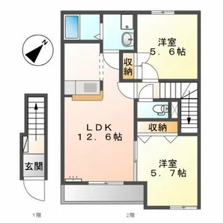 フィールドピアW【2階】の間取り