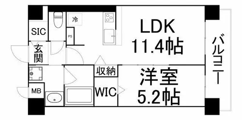 ソレイユ ルヴァン【5階】の間取り