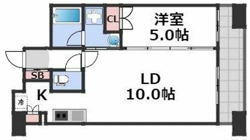 プライムアーバン堺筋本町【5階】の間取り