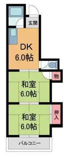 アスエ香枦園マンション【302号室】の間取り
