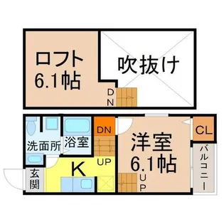 ドヌールV草薙【1階】の間取り