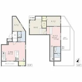 Residence de 池下【3階】の間取り