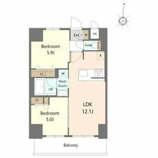 S-RESIDENCE高岳arden【2階】の間取り