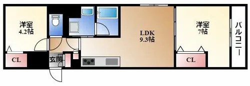 プレサンス丸の内フォート【11階】の間取り