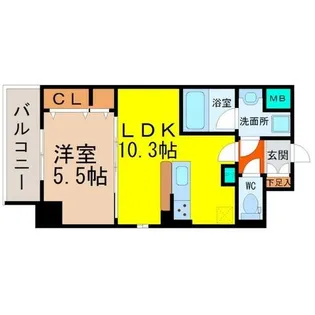 イーハトーブ大曽根【4階】の間取り
