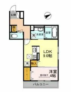 レリヤンファミリオ【101号室】の間取り