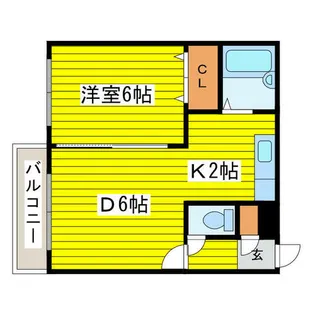 Lロード広和【302号室】の間取り