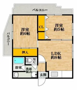 ロイヤル住吉公園【3階】の間取り