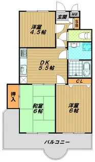 兵庫県神戸市須磨区大手字稲荷尾【マンション】の間取り