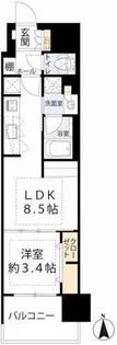 アーバネックス本町Ⅱ【13階】の間取り