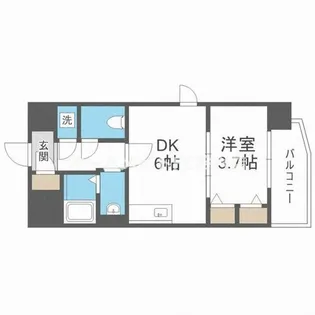 パラゴン布施駅前【4階】の間取り
