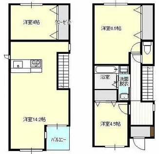 愛知県常滑市鯉江本町4丁目【一戸建】の間取り