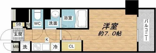 エスリード大手前【11階】の間取り