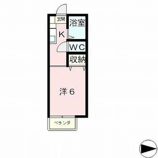 シェ・ブラン【1階】の間取り