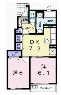 ヴィラ・カルティベート【103号室】の間取り