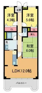 ドミールタワー幸大【1003号室】の間取り