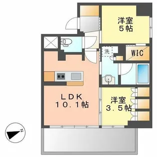 クリオラベルヴィ名古屋花の木【5階】の間取り