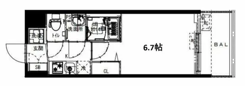 ALIVIS福島海老江【10階】の間取り