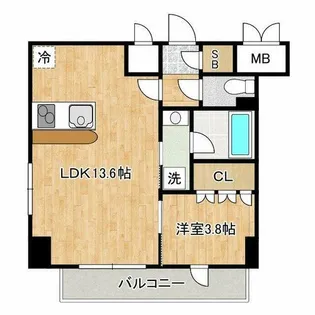 ファインレジデンス福島海老江【8階】の間取り