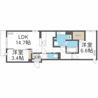 カーサルミノサ駒川【1階】の間取り