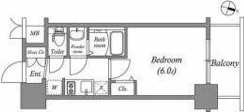 アドバンス大阪フルーヴ【12階】の間取り