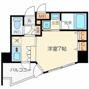 アスヴェル心斎橋東ステーションフロント【2階】の間取り