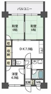 木の国ハイツ【2階】の間取り