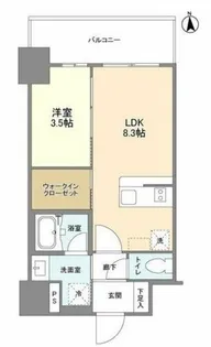 リヴェント難波ウエスト【9階】の間取り