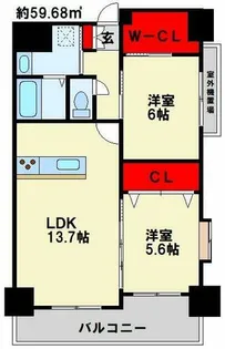 グランデール【8階】の間取り