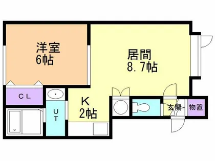 アラモード東室蘭【1階】の間取り
