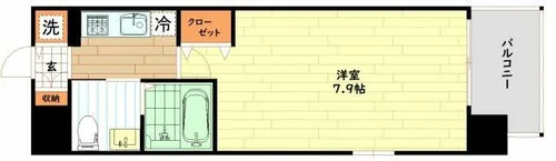 大阪府大阪市中央区玉造1丁目【マンション】の間取り