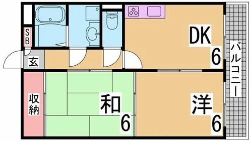 兵庫県神戸市兵庫区羽坂通3丁目【マンション】の間取り