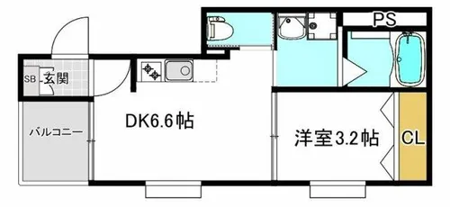 ステーションテラス別府【2階】の間取り