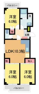 サンハイツ坂末【3階】の間取り