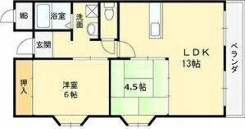 メゾンツインウイン二番館【3-A号室】の間取り