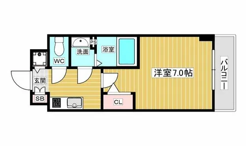 エスリード大阪クレストコート【5階】の間取り