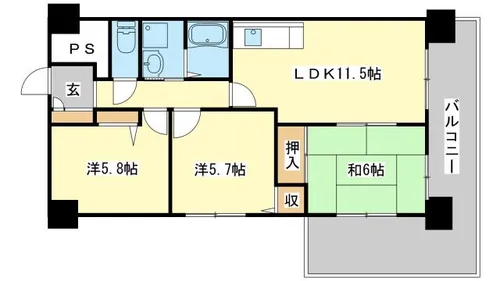 ファーレ姫路【2階】の間取り